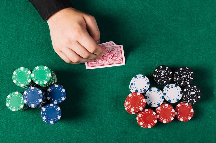 Antarmuka platform olx128 menampilkan fitur statistik dan riwayat permainan Casino Hold'em